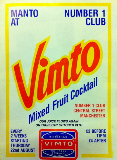 Flyer for a Manto night at Number 1 Club in 1991. Designer unknown.