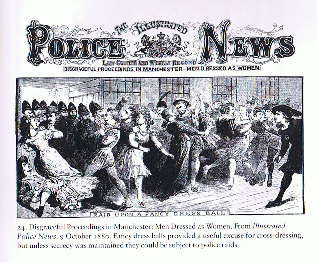 Press clipping from 1880 entitled 'Raid Upon A Fancy Dress Ball'